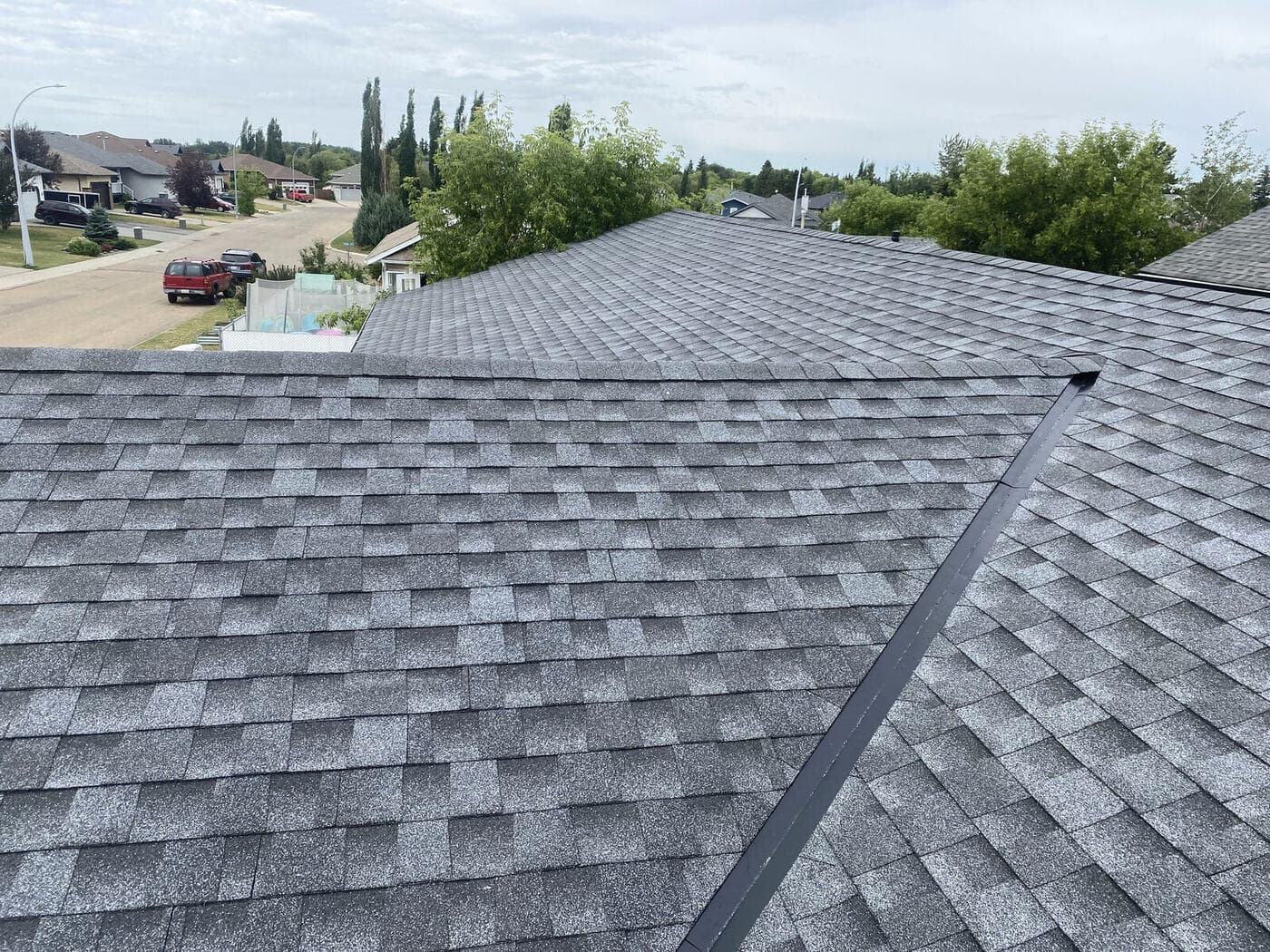 Concrete flatwork in a Central Alberta residential neighbourhood served by JFK Surfaces